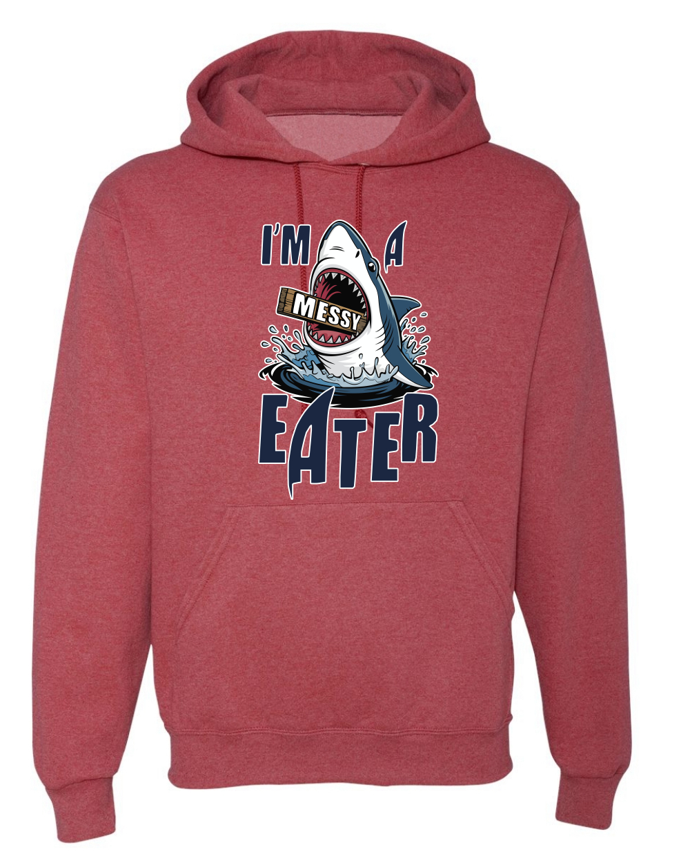 Sudadera con Capucha Divertida I’m a Messy Eater Tiburón Dibujos Animados Comida del Océano - Imagen 20 de 28