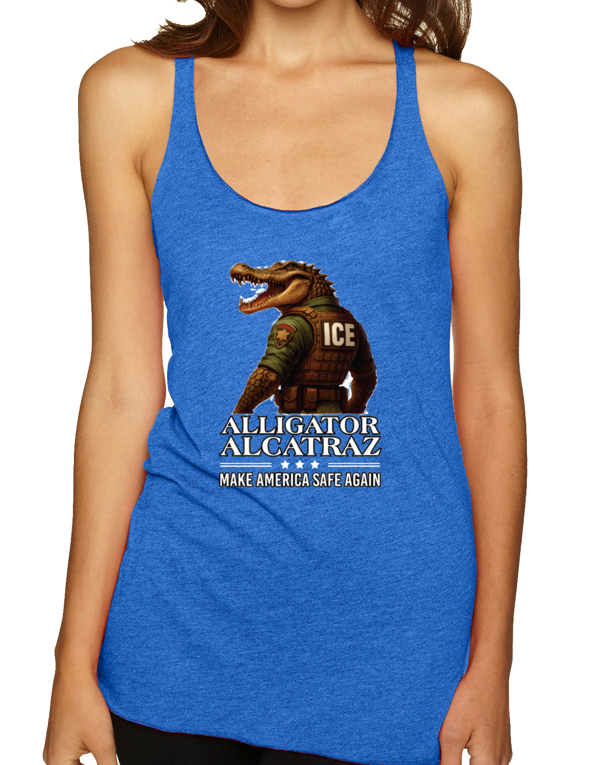Camiseta sin mangas Alligator Alcatraz Florida Make America Safe Again espalda deportiva - Imagen 12 de 16