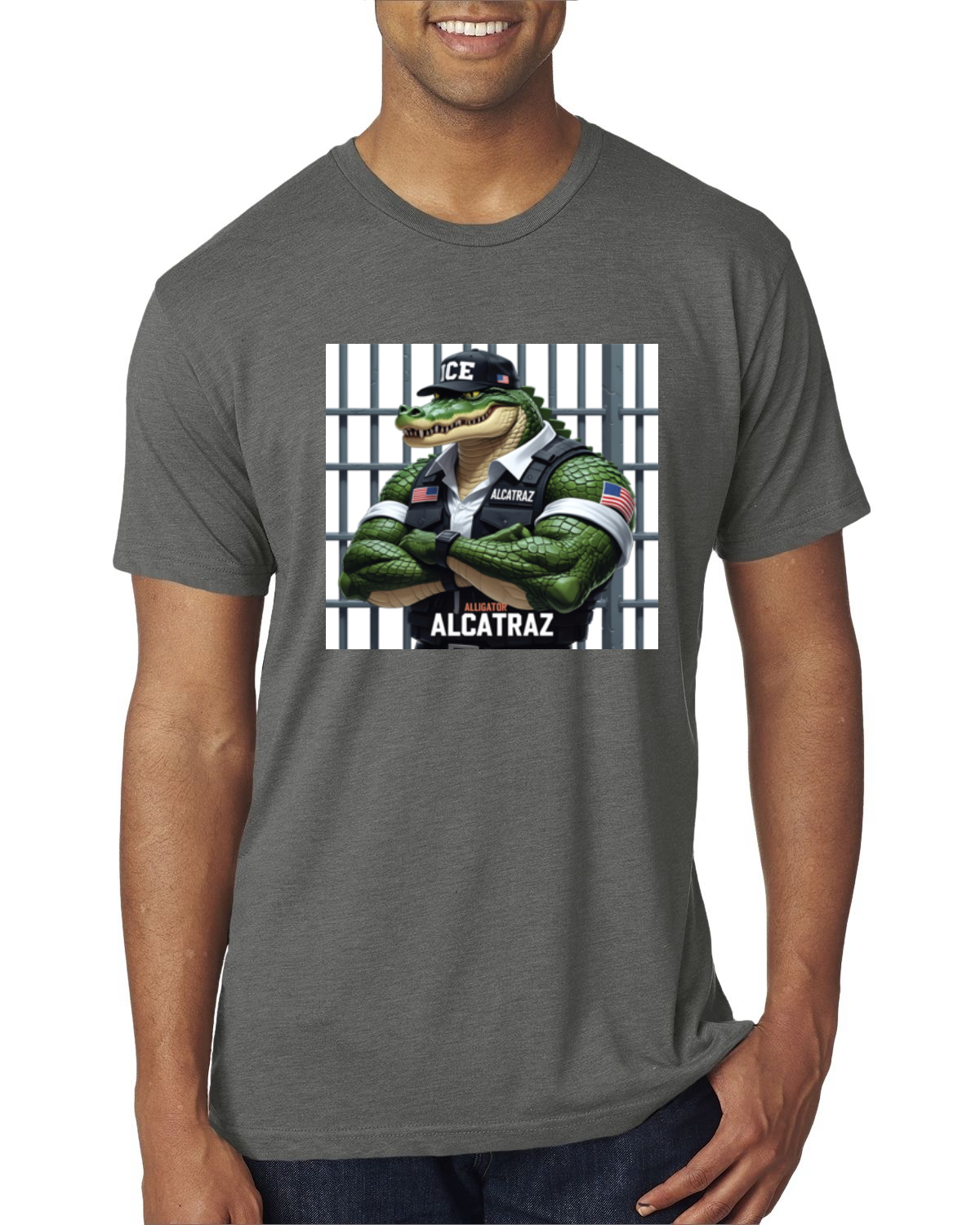 Camiseta premium de oficial de prisiones de Florida Alligator Alcatraz Everglades para hombre - Imagen 15 de 17