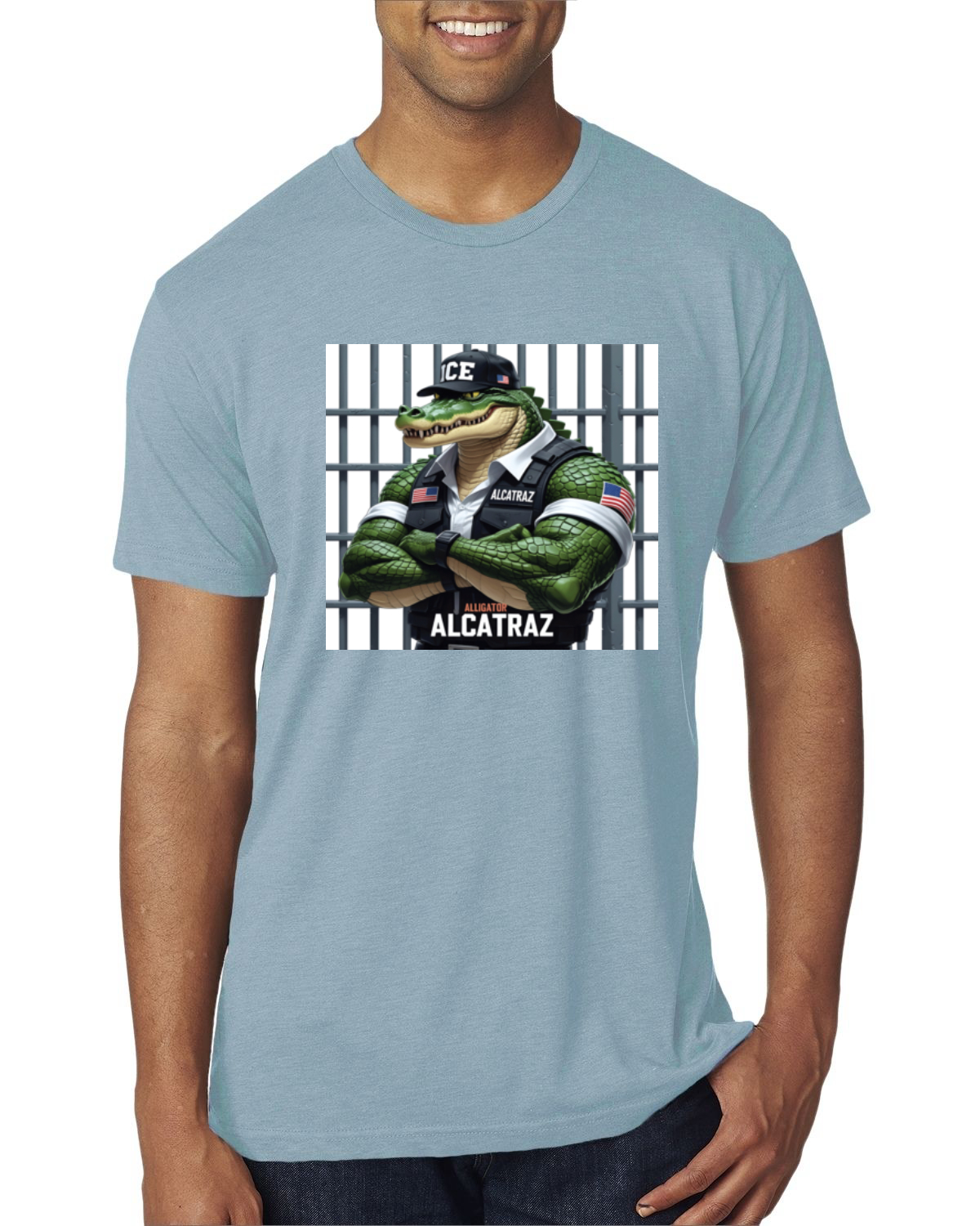 Camiseta premium de oficial de prisiones de Florida Alligator Alcatraz Everglades para hombre - Imagen 16 de 17