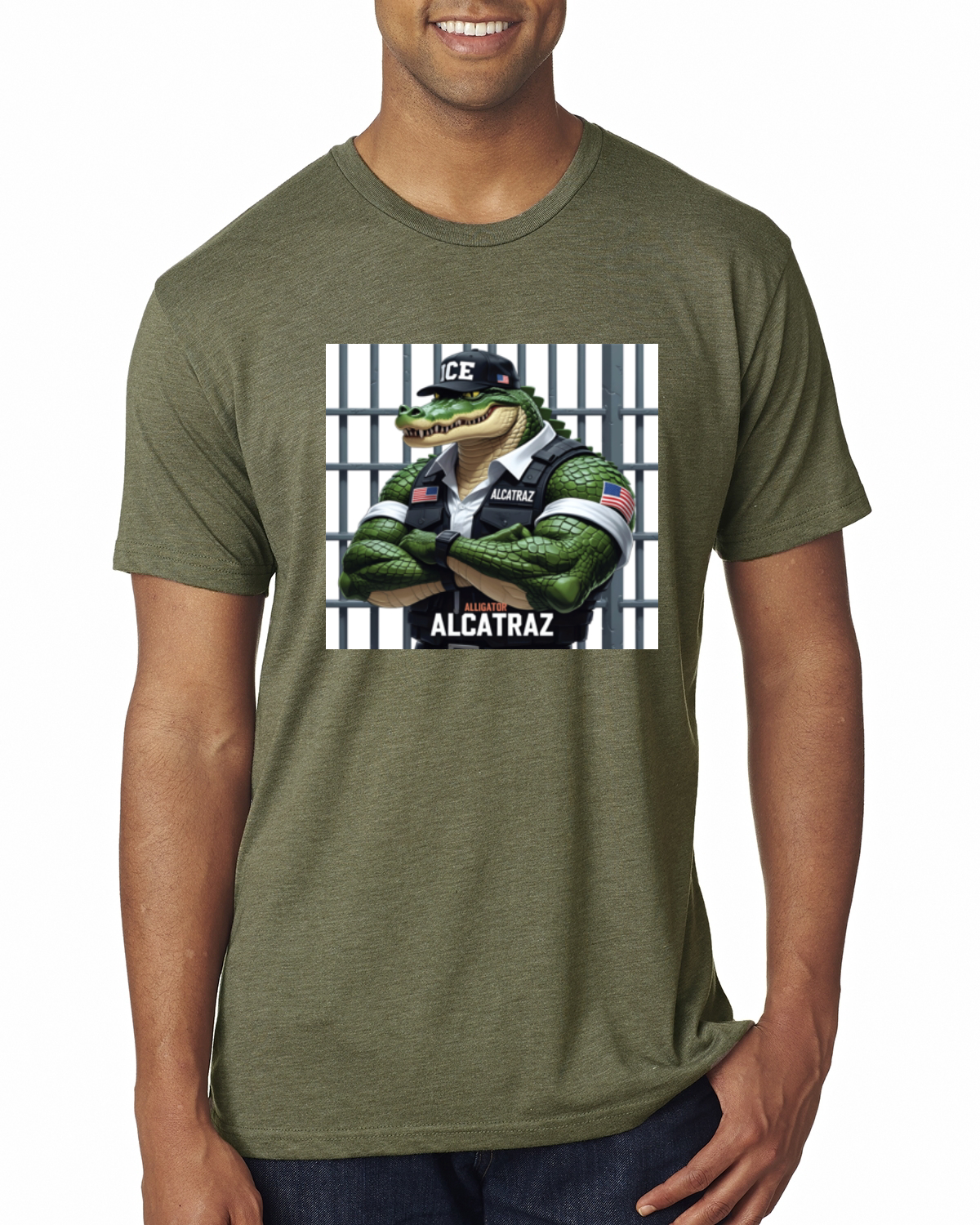 Camiseta premium de oficial de prisiones de Florida Alligator Alcatraz Everglades para hombre - Imagen 12 de 17