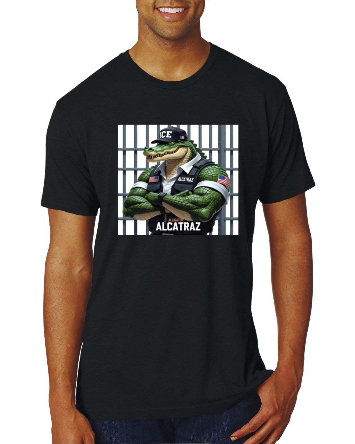 Camiseta premium de oficial de prisiones de Florida Alligator Alcatraz Everglades para hombre - Imagen 14 de 17