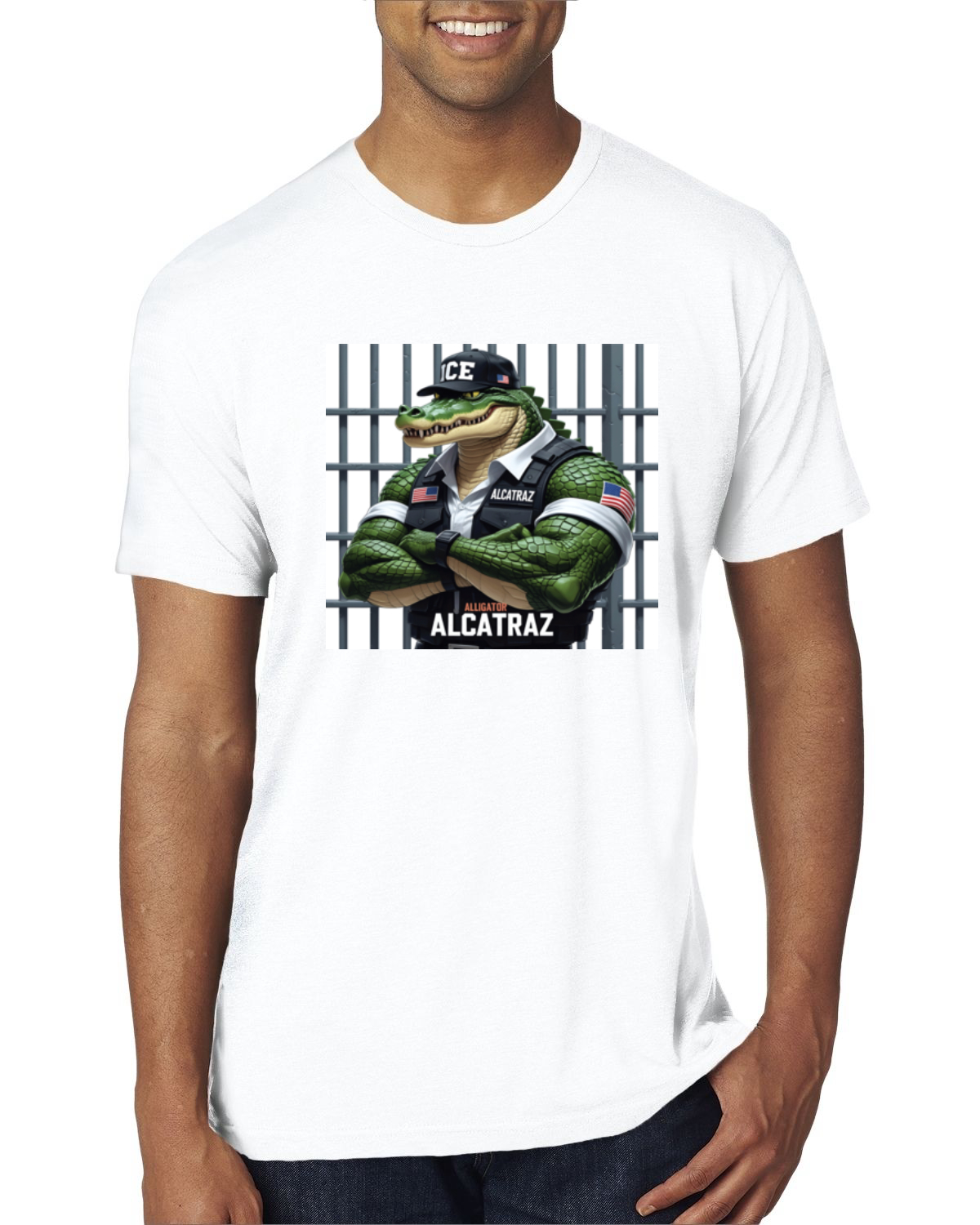 Camiseta premium de oficial de prisiones de Florida Alligator Alcatraz Everglades para hombre - Imagen 17 de 17