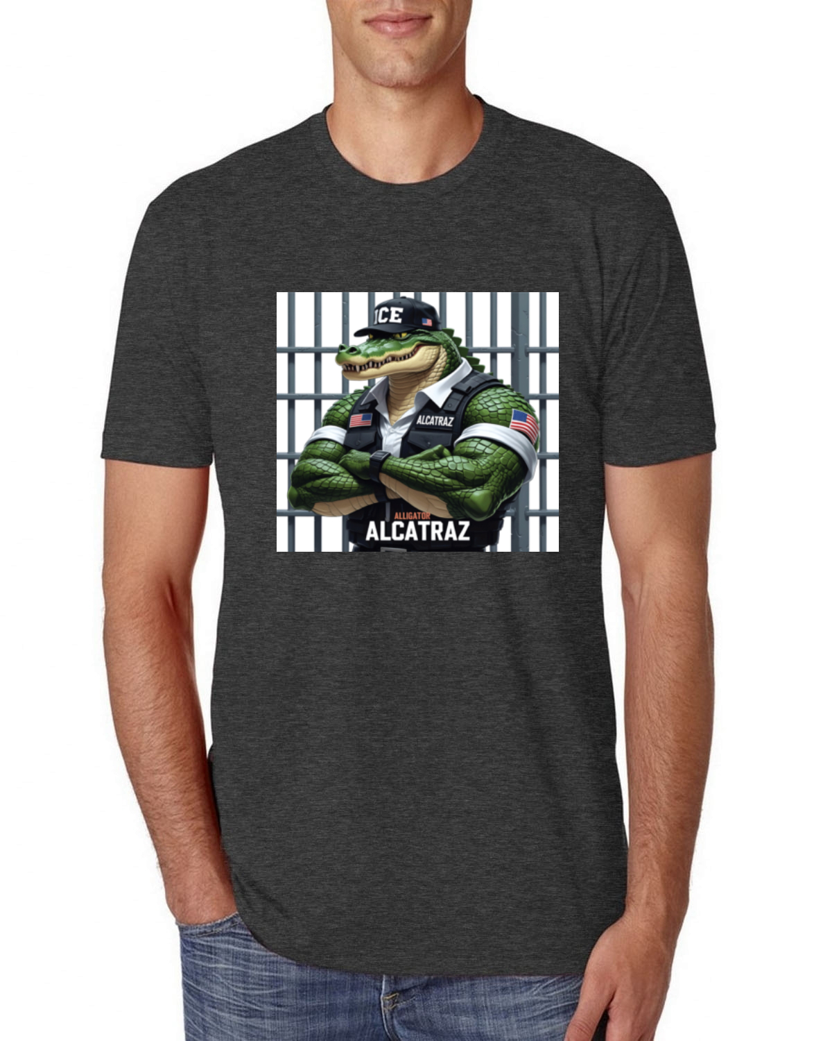 Camiseta premium de oficial de prisiones de Florida Alligator Alcatraz Everglades para hombre - Imagen 7 de 17