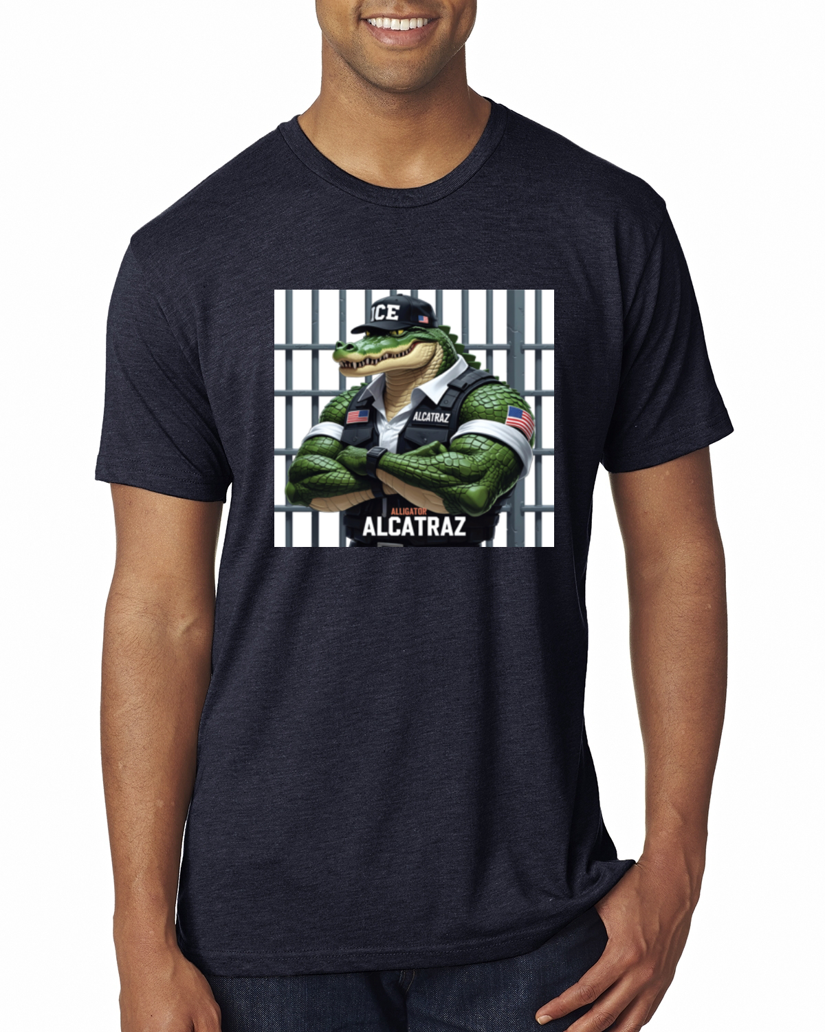 Camiseta premium de oficial de prisiones de Florida Alligator Alcatraz Everglades para hombre - Imagen 8 de 17