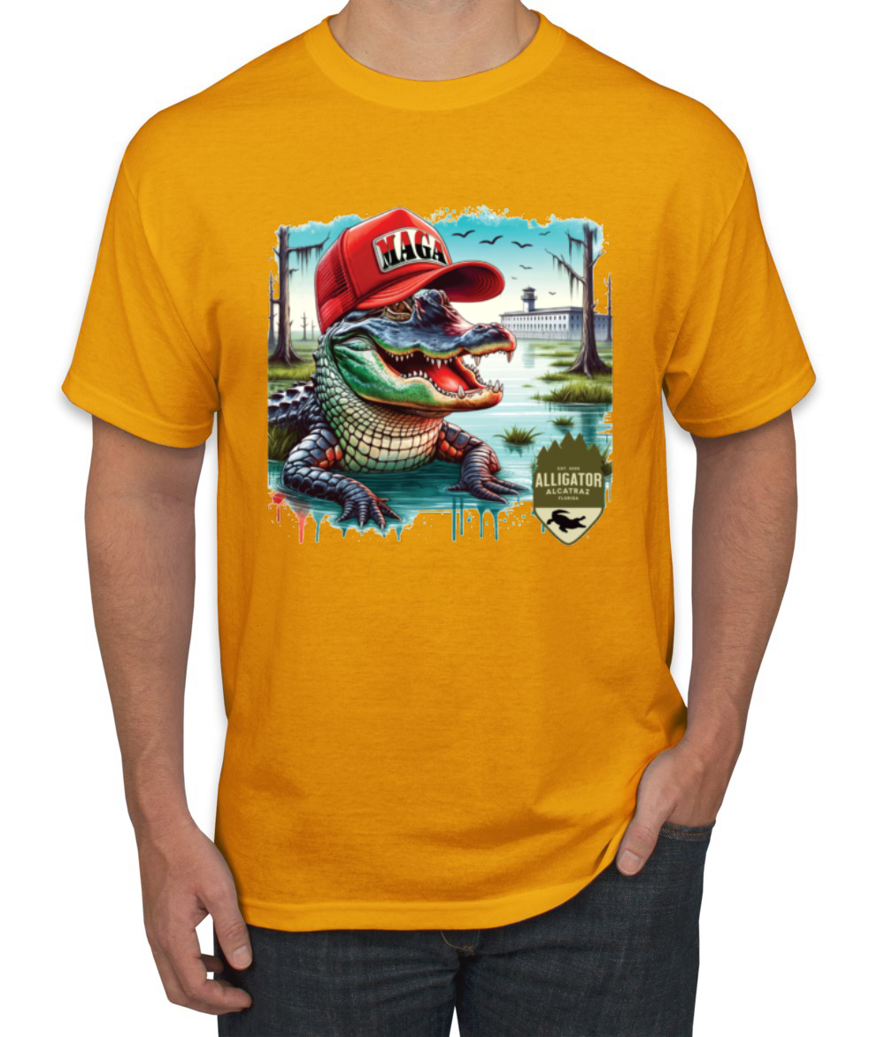 Camiseta para hombre Alligator Alcatraz Everglades divertida inmigración americana - Imagen 24 de 28