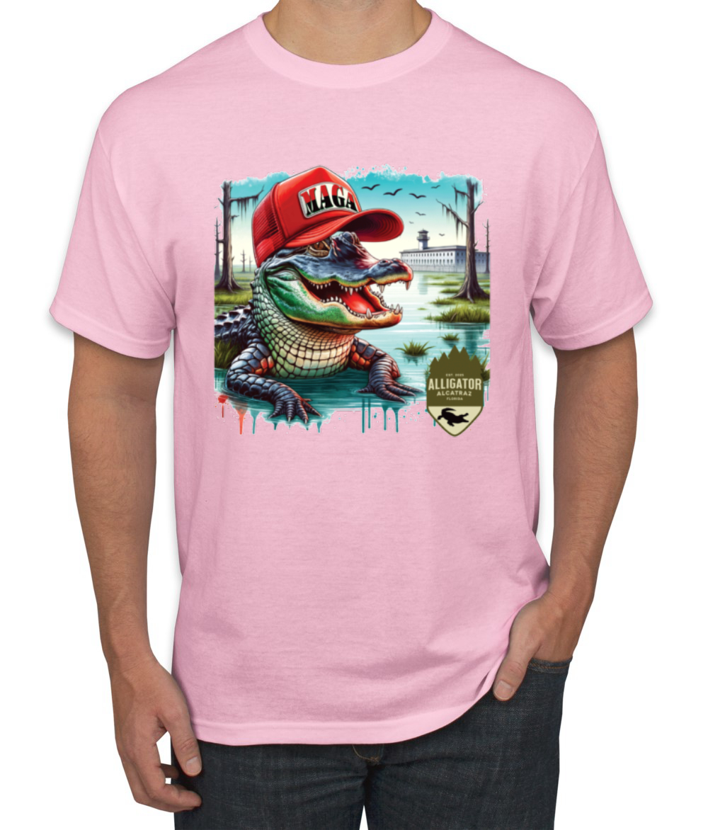 Camiseta para hombre Alligator Alcatraz Everglades divertida inmigración americana - Imagen 10 de 28