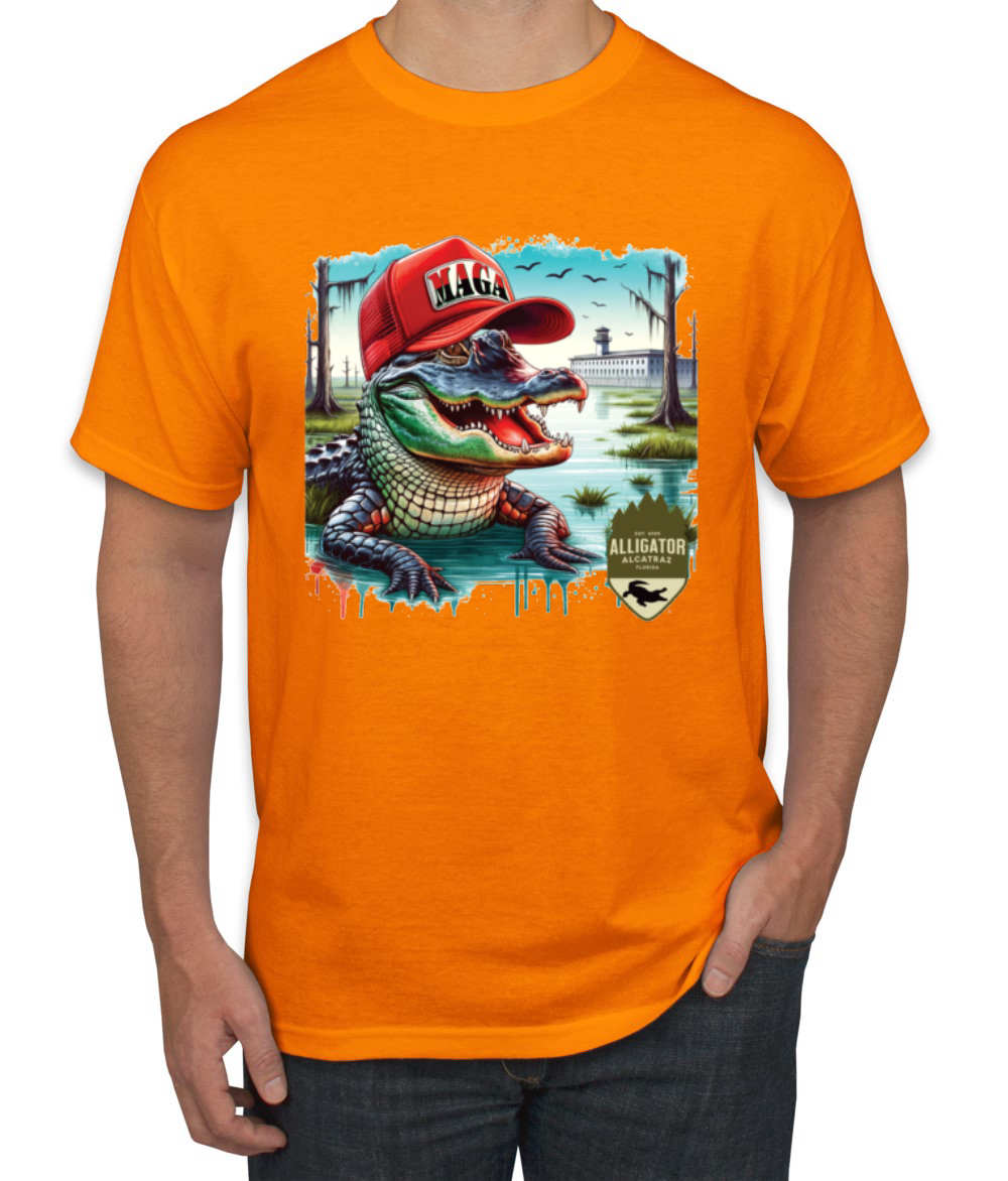 Camiseta para hombre Alligator Alcatraz Everglades divertida inmigración americana - Imagen 14 de 28