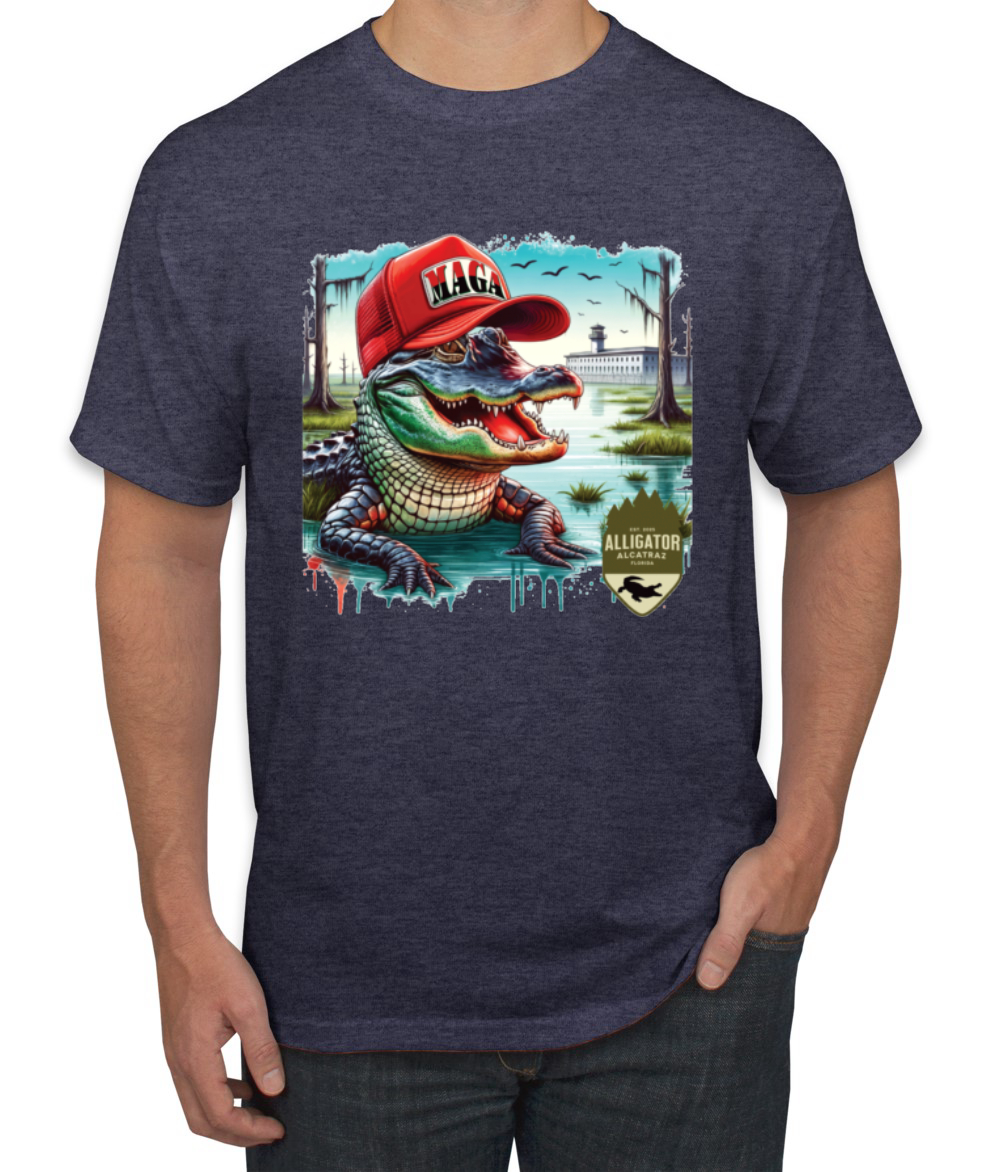 Camiseta para hombre Alligator Alcatraz Everglades divertida inmigración americana - Imagen 19 de 28