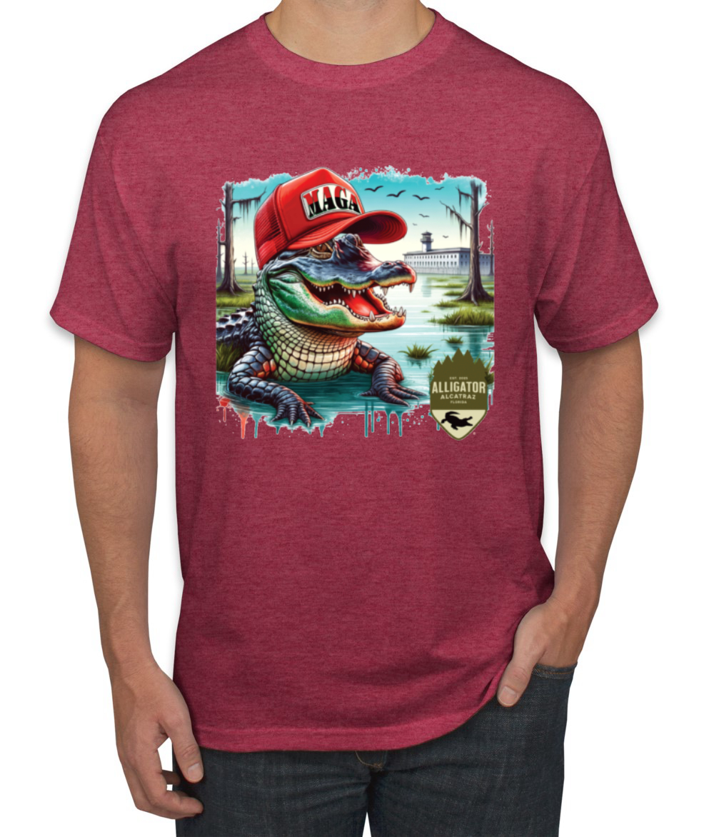 Camiseta para hombre Alligator Alcatraz Everglades divertida inmigración americana - Imagen 20 de 28