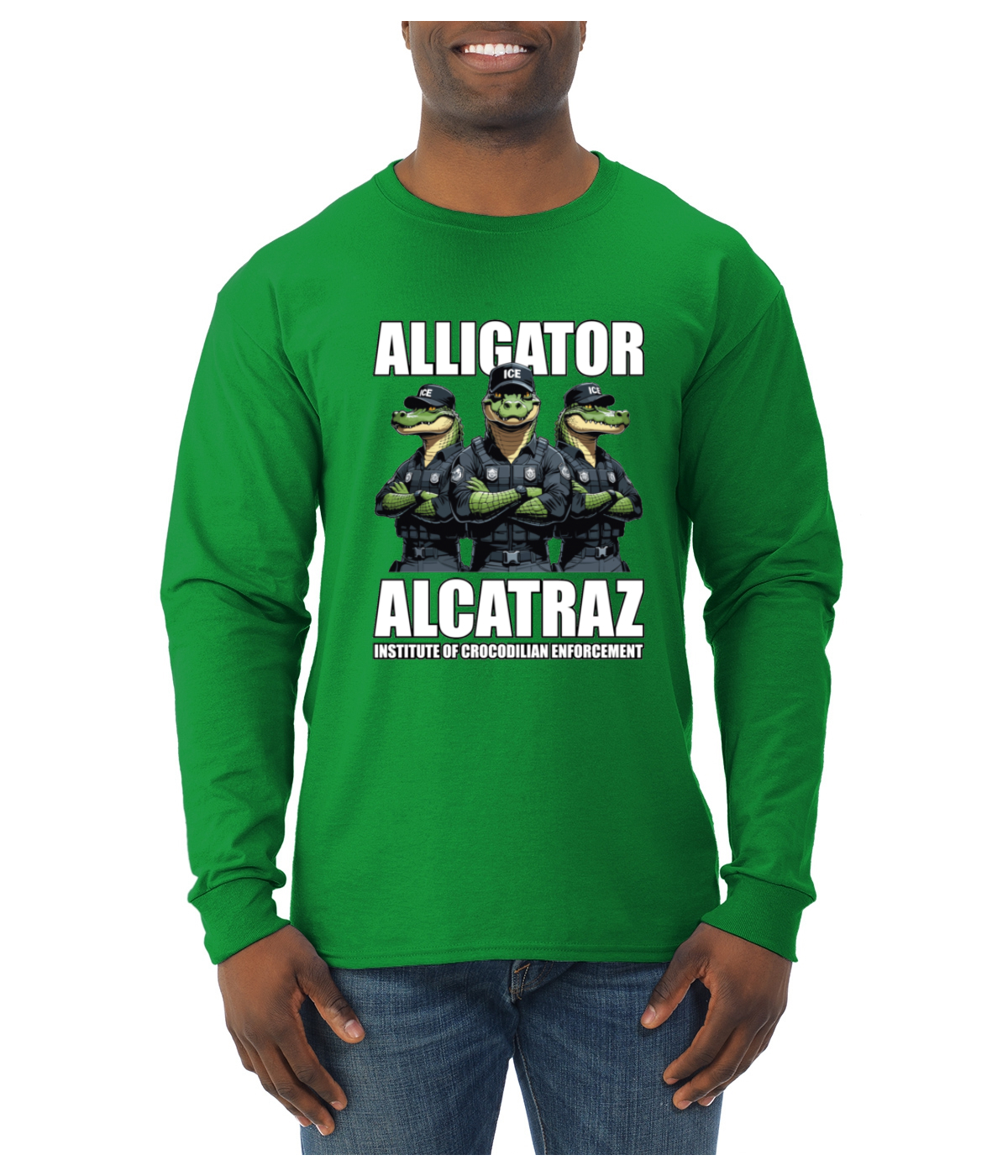 Camisa de manga larga Alligator Alcatraz Institute Of Crocodrilian Enforcement para hombre - Imagen 8 de 17