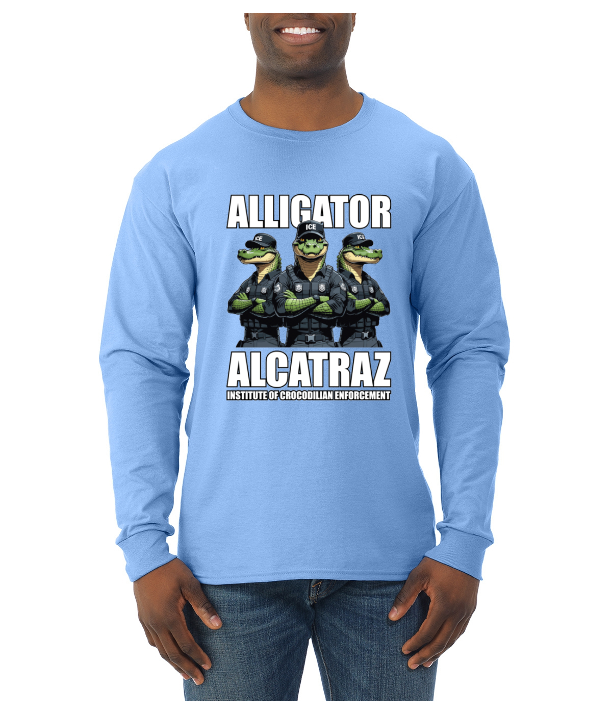 Camisa de manga larga Alligator Alcatraz Institute Of Crocodrilian Enforcement para hombre - Imagen 17 de 17