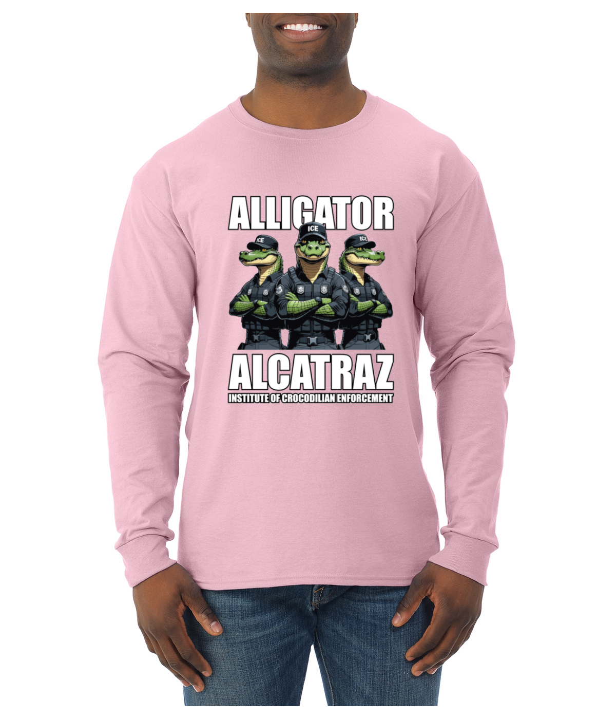 Camisa de manga larga Alligator Alcatraz Institute Of Crocodrilian Enforcement para hombre - Imagen 9 de 17