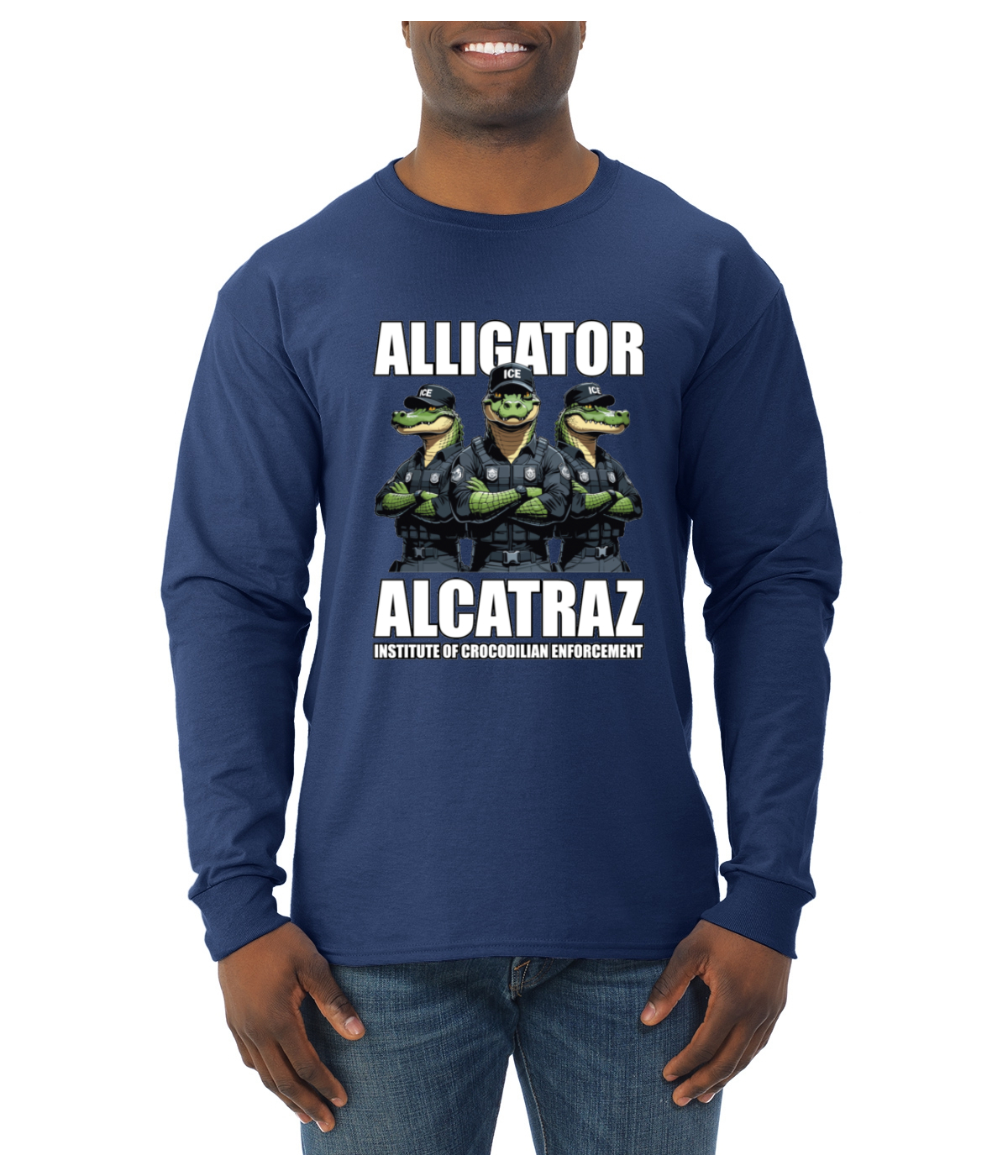 Camisa de manga larga Alligator Alcatraz Institute Of Crocodrilian Enforcement para hombre - Imagen 11 de 17