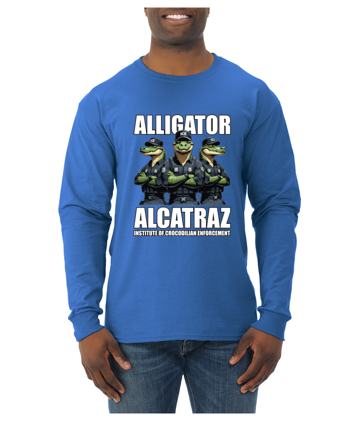 Camisa de manga larga Alligator Alcatraz Institute Of Crocodrilian Enforcement para hombre - Imagen 13 de 17