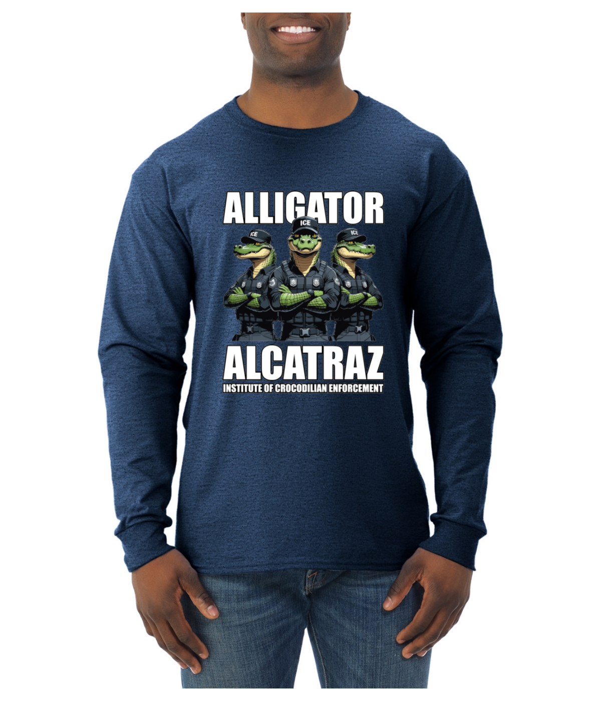 Camisa de manga larga Alligator Alcatraz Institute Of Crocodrilian Enforcement para hombre - Imagen 14 de 17