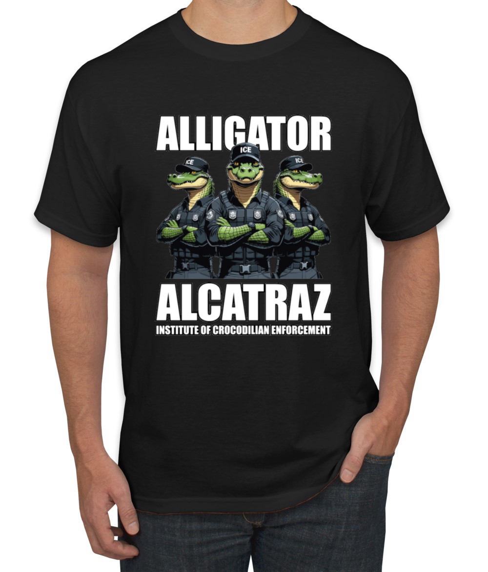 Alligator Alcatraz Florida Institute Of Crocodilian Enforcement Men’s T-Shirt