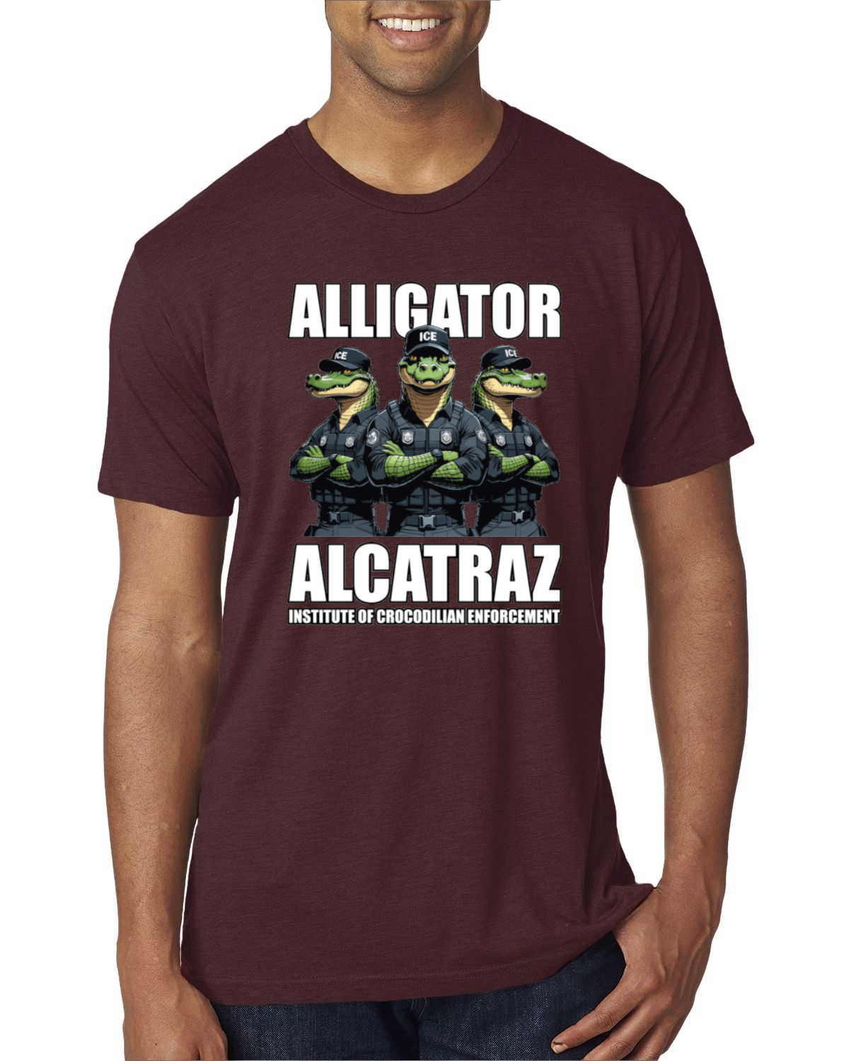 Camiseta premium Alligator Alcatraz Institute Of Crocodrilian Enforcement para hombre - Imagen 13 de 17