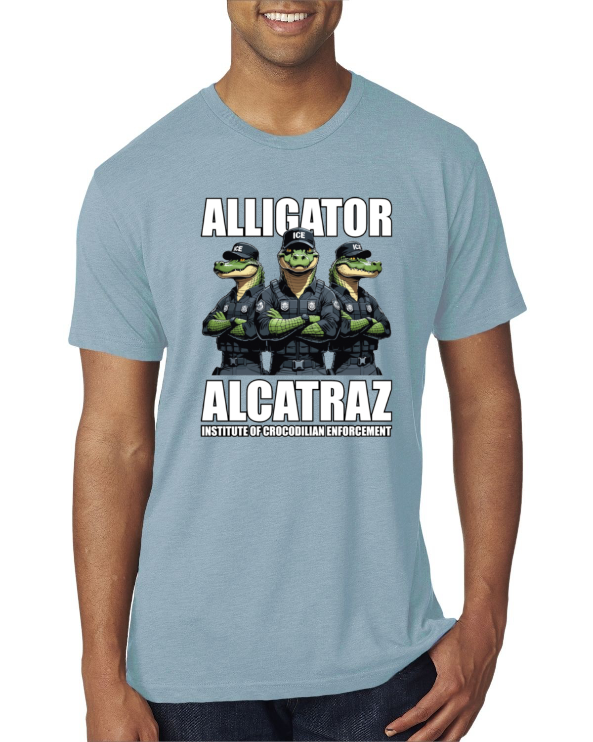 Camiseta premium Alligator Alcatraz Institute Of Crocodrilian Enforcement para hombre - Imagen 16 de 17