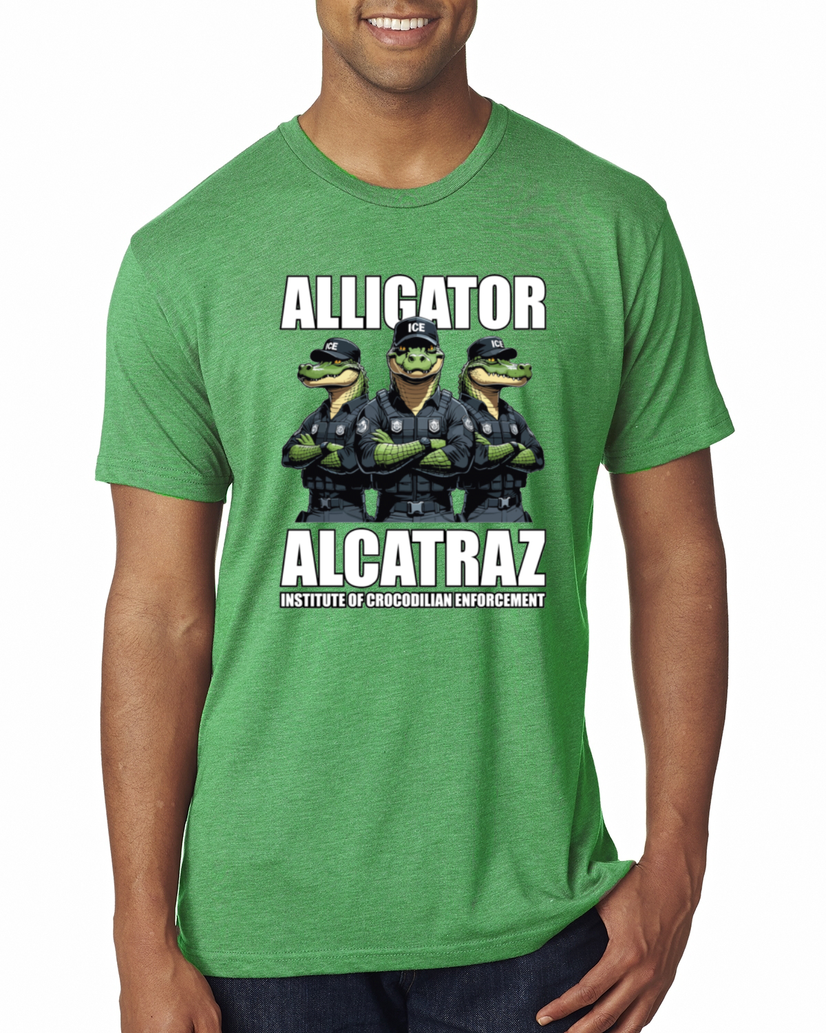 Camiseta premium Alligator Alcatraz Institute Of Crocodrilian Enforcement para hombre - Imagen 4 de 17