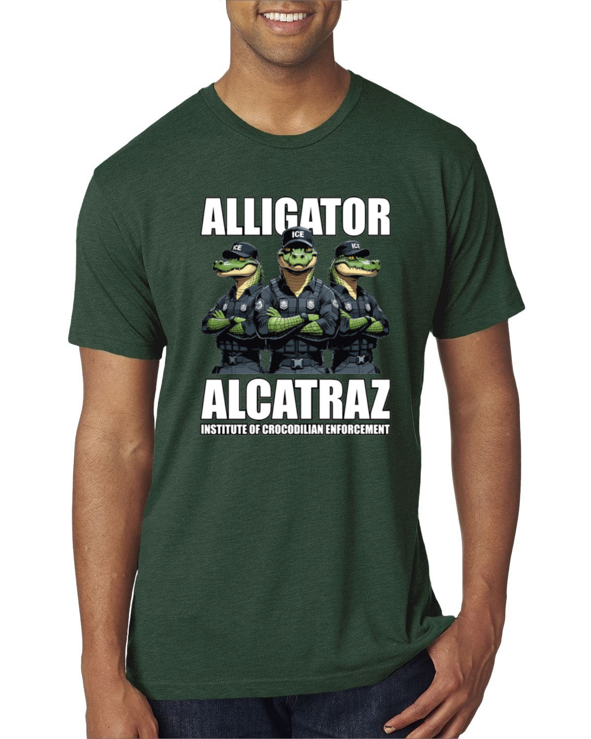 Camiseta premium Alligator Alcatraz Institute Of Crocodrilian Enforcement para hombre - Imagen 3 de 17