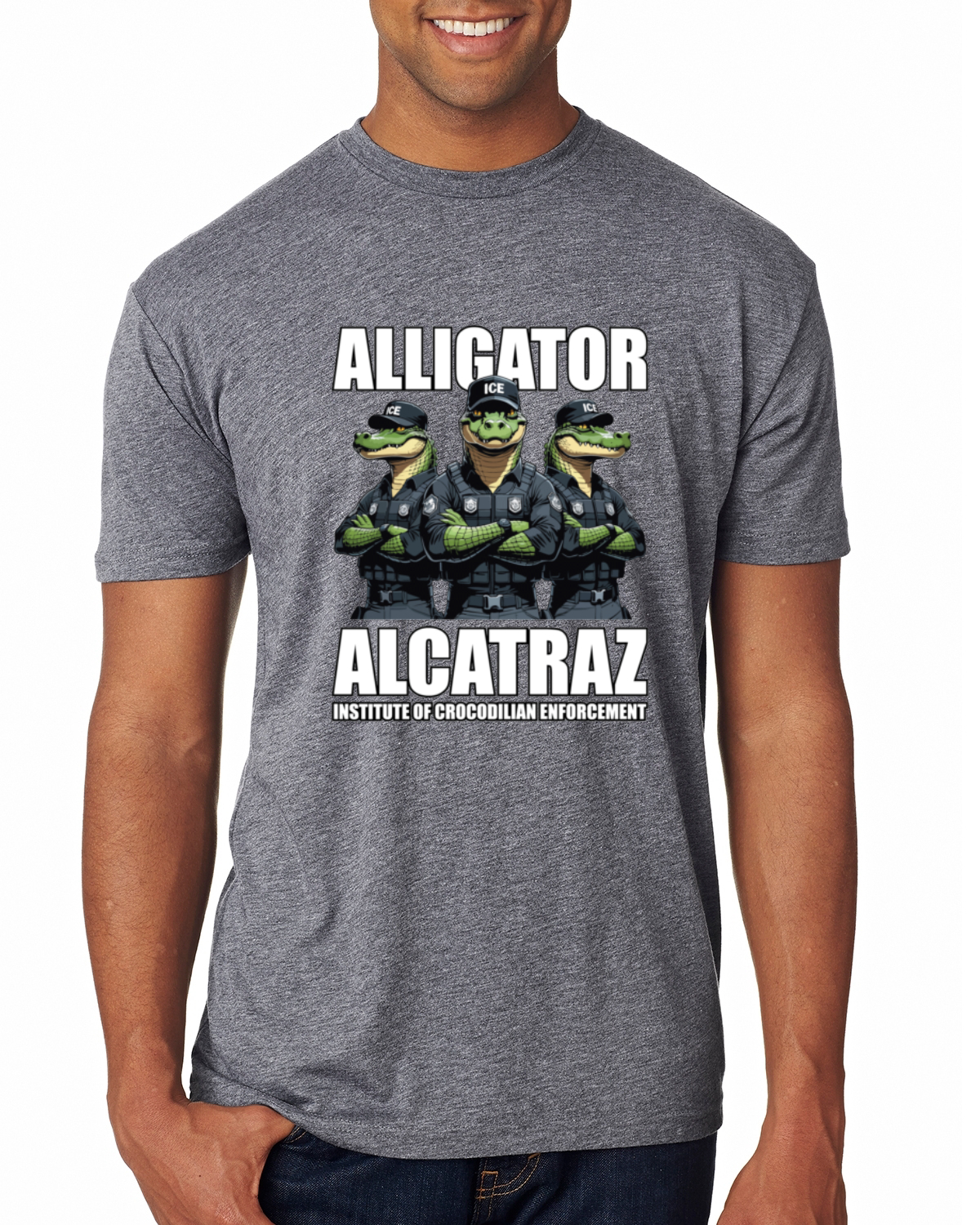 Camiseta premium Alligator Alcatraz Institute Of Crocodrilian Enforcement para hombre - Imagen 6 de 17