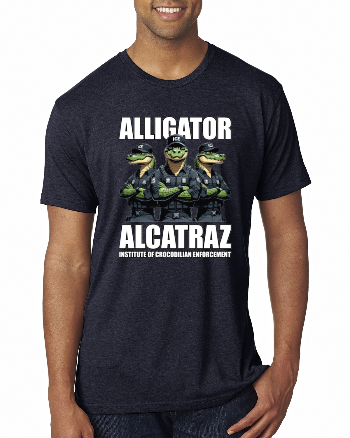 Camiseta premium Alligator Alcatraz Institute Of Crocodrilian Enforcement para hombre - Imagen 8 de 17