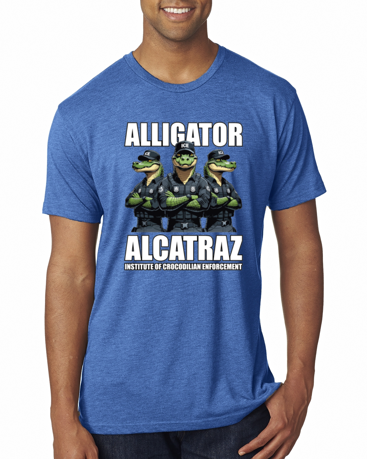 Camiseta premium Alligator Alcatraz Institute Of Crocodrilian Enforcement para hombre - Imagen 11 de 17