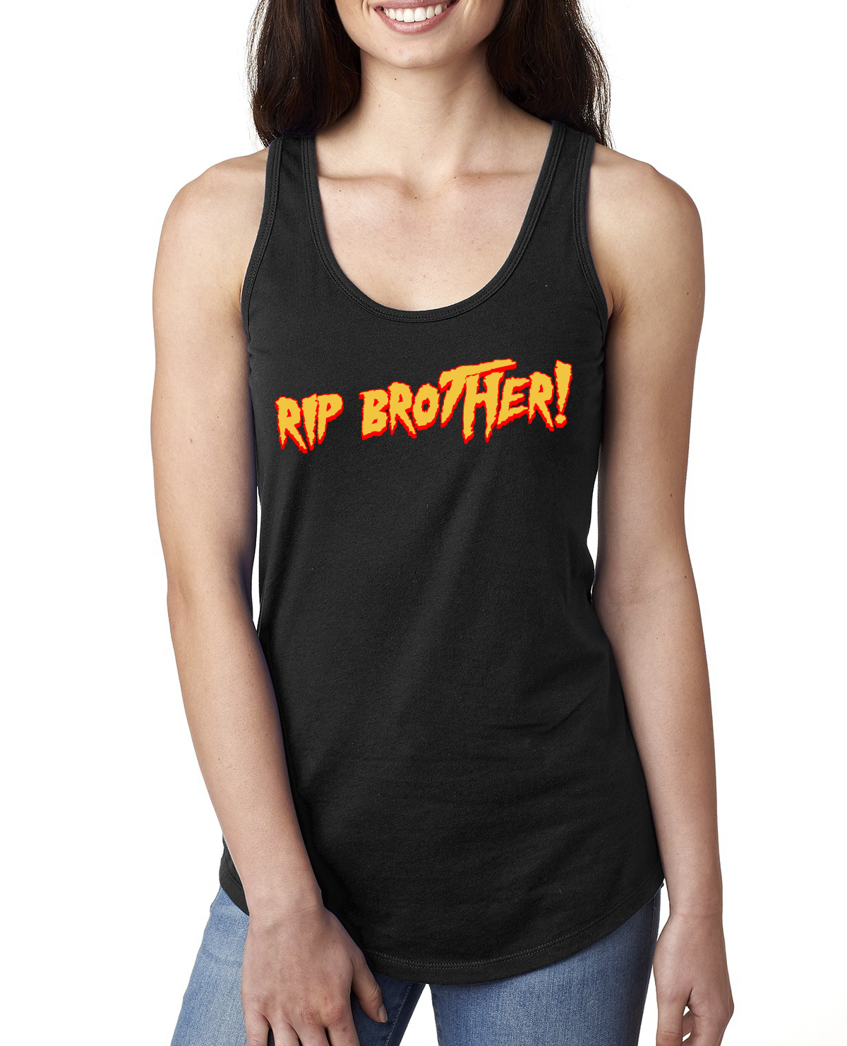 Camiseta sin mangas Rest In Peace Wresting Legend Mania Brother para dama espalda deportiva - Imagen 3 de 6
