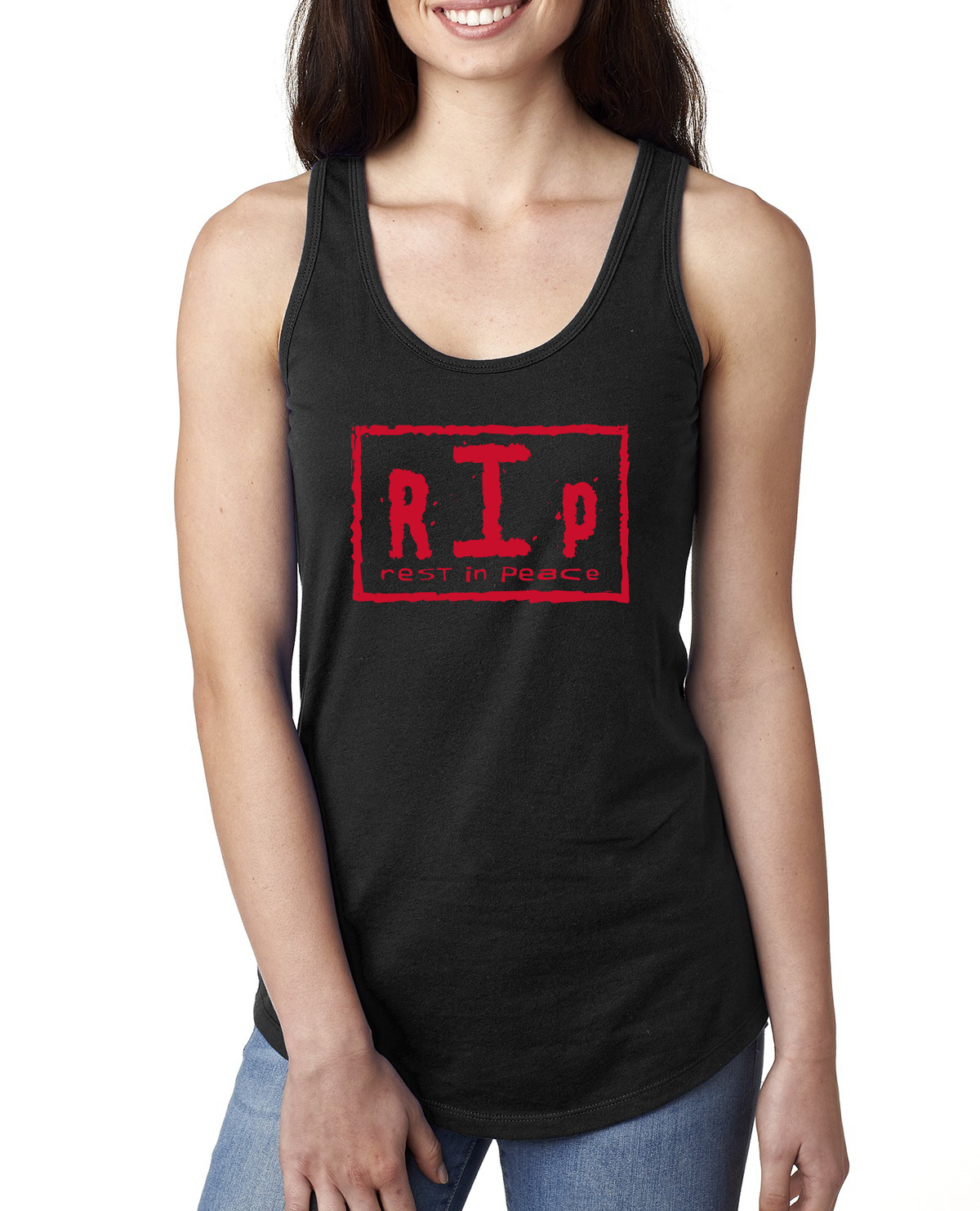Camiseta sin mangas Rest In Peace Wresting Legend Mania Brother para dama espalda deportiva - Imagen 5 de 6