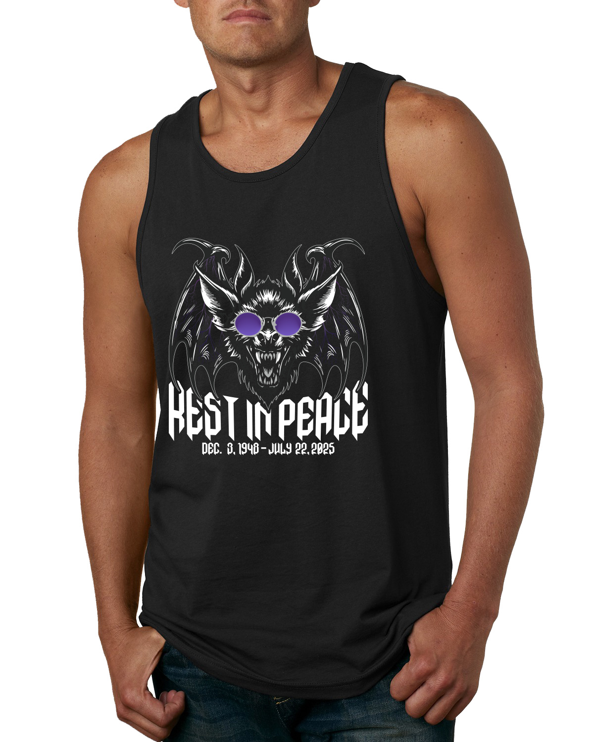 Rest In Peace Prince of Darkness, Oz Glasses RIP Mens Tank Top