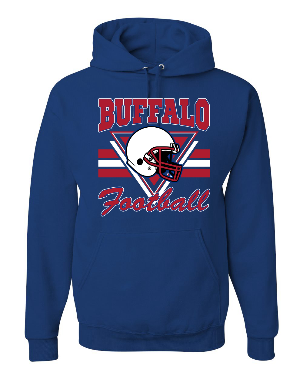 Buffalo Football Helmet Unisex Hoodie Sweatshirt - Picture 3 of 3