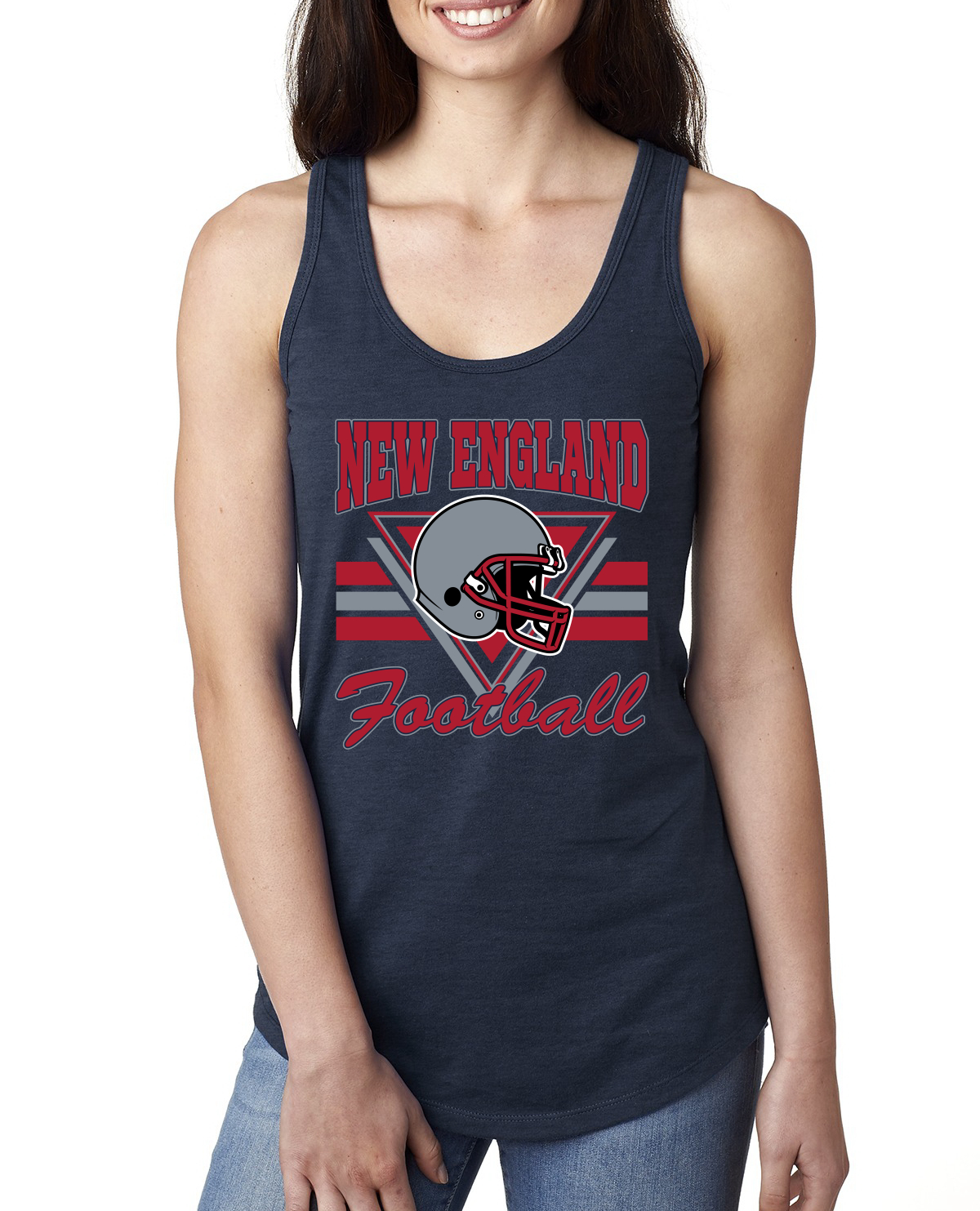 Débardeur femme Racerback casque football New England - Photo 3/3