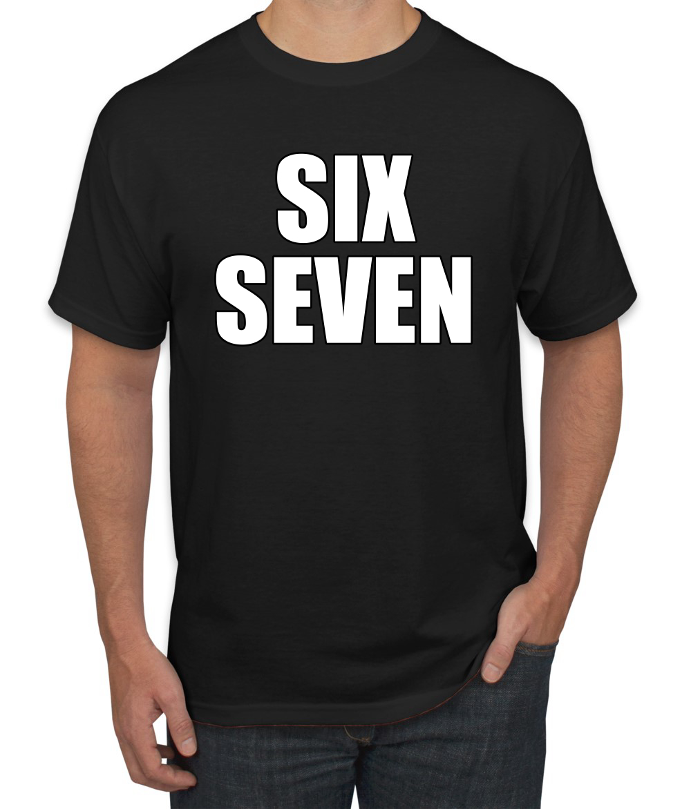 Six Seven 67 Viral Gen Z Slang Funny Meme Men’s T-Shirt
