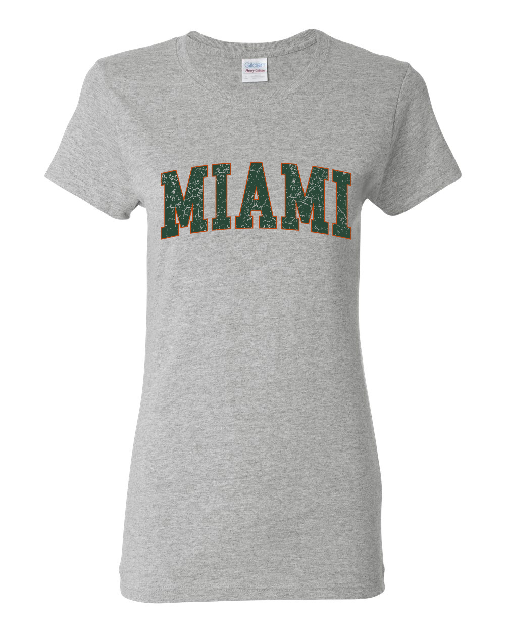 Vintage Miami Classic Retro Distressed Sports Womens Graphic T-Shirt